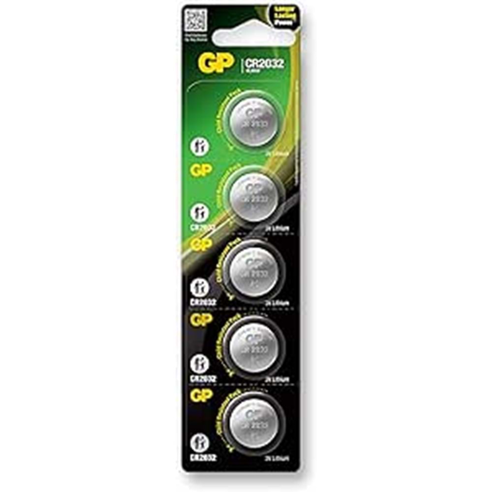 GP CR-2032 3 VOLT DÜĞME PARA PİL 5 ADET