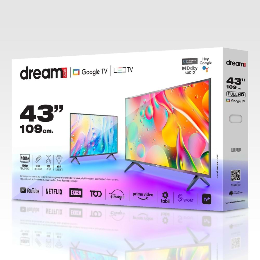 DREAMSTAR ANDROID 43 TV GOOGLE LİSANSLI