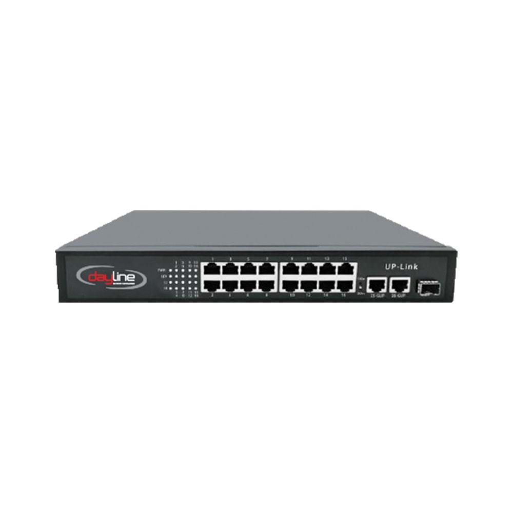 DL-3316P 16 PORT POE + 2 PORT 10/100M UP LINK