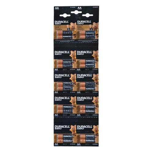 20 ADET DURACELL AA LR6 MN1500/KALEM PİL