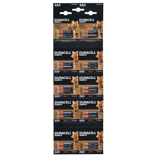 20 ADET DURACELL AAA LR3 MN2400/İNCE KALEM PİL