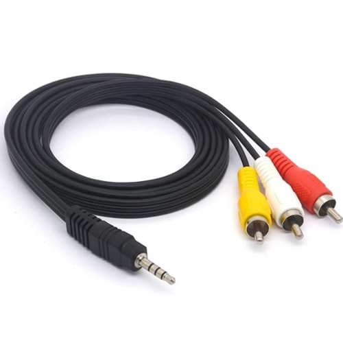 TXK-60 MİNİ HD AV ÇIKIŞ KABLOSU 3.5MM ERKEK-3 RCA