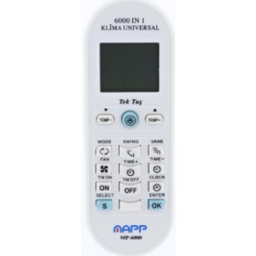 MP-6000 AKILLI KLİMA KUMANDASI 6000 KLİMA MODELİNE UYGUN