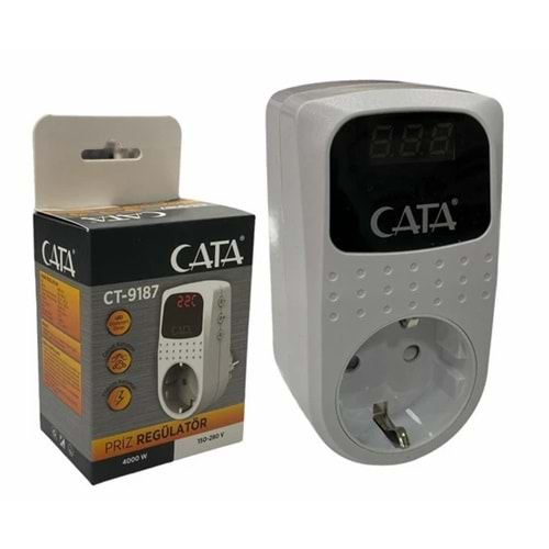 CATA CT-9187 GÖSTERGELİ TEKLİ AKIM KORUMA PRİZİ