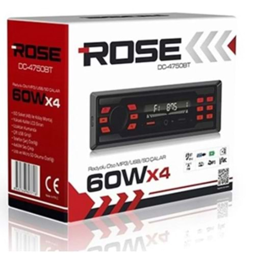 ROSE DC-4750 BT BLUETOOTH OTO TEYP