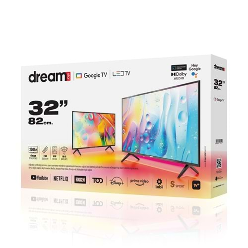 DREAMSTAR GOOGLE LİSANSLI ANDROID 32 TV