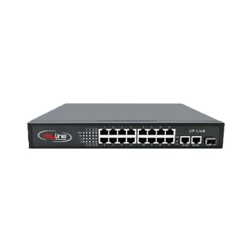 DL-3316P 16 PORT POE + 2 PORT 10/100M UP LINK