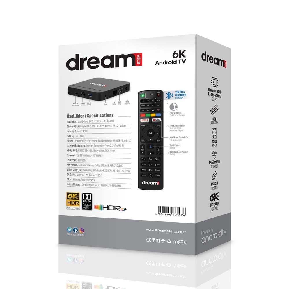 İ4 4/32 DREAMSTAR ANDROİD 4K