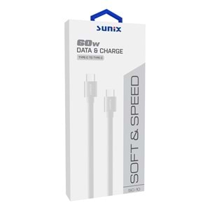 SC-10 DOUBLE SPEED BEYAZ IPHONE MICRO USB DATA ŞARJ KABLOSU